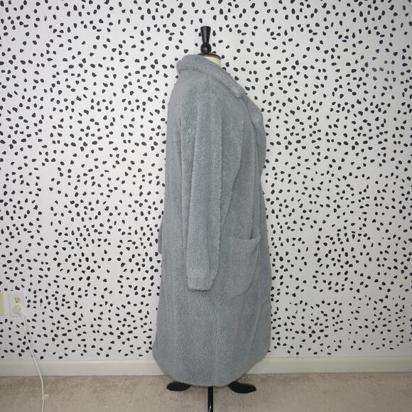 Free People Blue Tessa Teddy Sherpa Oversized Longline Coat - Picture 9 of 12